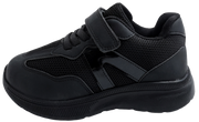 Skippy Kids Black School Sneakers – Lightweight Velcro Sports Shoes