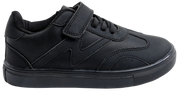 Skippy Kids School Sneakers – Black Lightweight Velcro Shoes