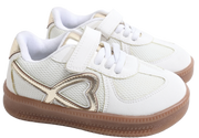 Skippy Kids White Casual Sneakers – Stylish Everyday Shoes with Beige Details