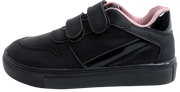 Skippy Girls School Sneakers – Black Lightweight Velcro Shoes