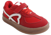 Skippy Kids Red Casual Sneakers – Stylish Everyday Shoes with White Details