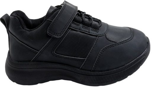 Skippy Kids Black School Sneakers – Lightweight Velcro Sports Shoes