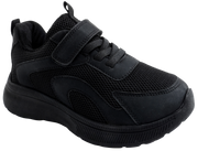 Skippy Kids Black Sports Sneakers – Lightweight Velcro School Shoes