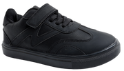 Skippy Kids School Sneakers – Black Lightweight Velcro Shoes