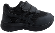 Skippy Kids Black School Sneakers – Double Velcro Sports Shoes