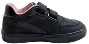Skippy Girls School Sneakers – Black Lightweight Velcro Shoes