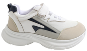 Skippy Kids White Casual Sneakers – Lightweight Comfortable Sole Everyday Shoes