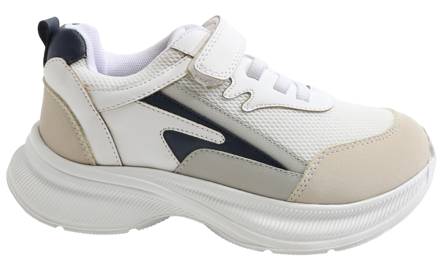 Skippy Kids White Casual Sneakers – Lightweight Comfortable Sole Everyday Shoes