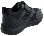 Skippy Kids School Sneakers – Black Lightweight Velcro Shoes
