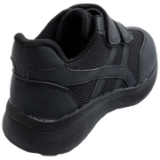 Skippy Kids Black School Sneakers – Double Velcro Sports Shoes