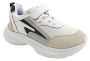 Skippy Kids White Casual Sneakers – Lightweight Comfortable Sole Everyday Shoes