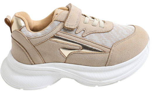 Skippy Kids Beige Casual Sneakers – Lightweight Fashion Shoes for Everyday Wear