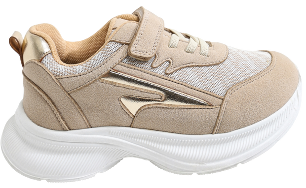 Skippy Kids Beige Casual Sneakers – Lightweight Fashion Shoes for Everyday Wear