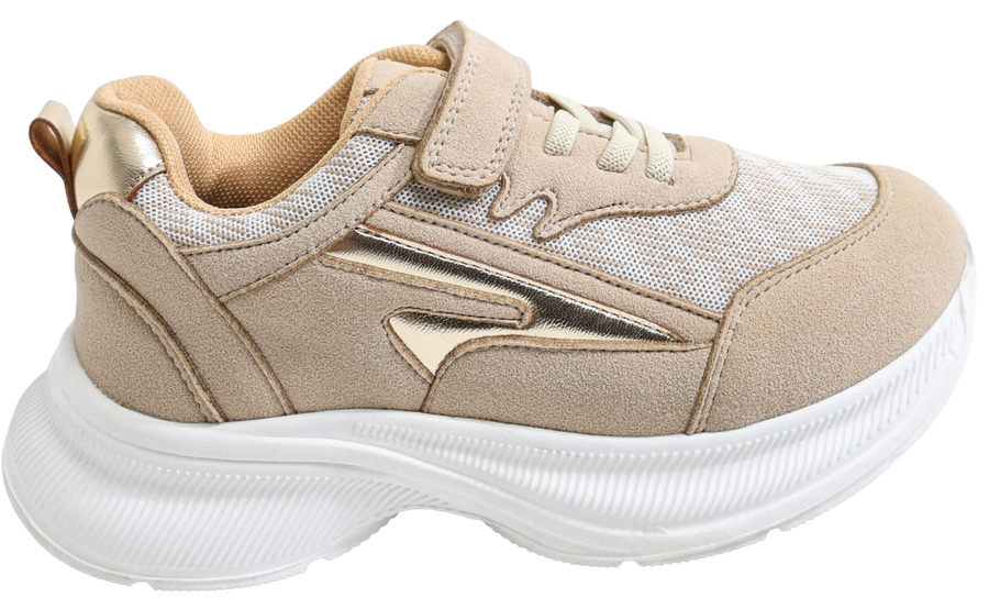 Skippy Kids Beige Casual Sneakers – Lightweight Fashion Shoes for Everyday Wear
