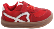 Skippy Kids Red Casual Sneakers – Stylish Everyday Shoes with White Details