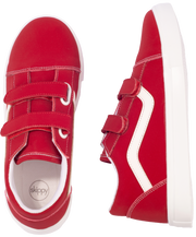 Skippy Kids Red Casual Sneakers – Comfortable Everyday Shoes with White Details
